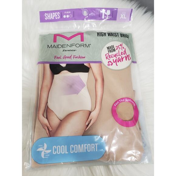 NEW Maidenform Women's XL BEIGE High Waist Brief Flexees Feel Good Fashion - Picture 1 of 5